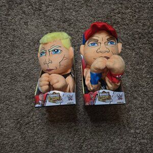 WWE Rumble Champs Fighting Puppets Cody Rhodes John Cena Plush Wrestling Lot